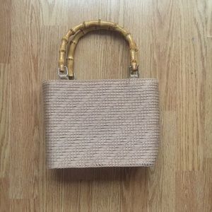 Vacation Tropical Faux Bamboo Purse